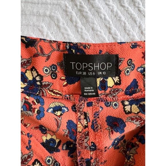 Top Shop - size 6 - High Waisted Floral Print Pants - Picture 13 of 14